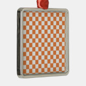 Oranje gecontroleerd patroon metalen ornament (Rechts)