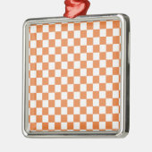 Oranje gecontroleerd patroon metalen ornament (Links)