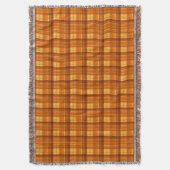 Oranje gecontroleerd Tartan Print, Deken (Voorkant Verticaal)