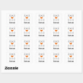 Oranje Geeky Glasses Dank u Stickers (Vel)