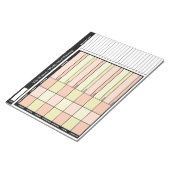 Oranje geel aangepast wekelijks Notitieblok voor m (Schuin)