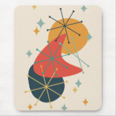 Oranje, geel, Abstract met houtskool uit de middel Muismat (Voorkant)