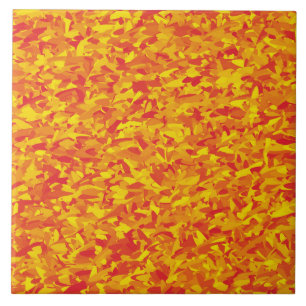 Oranje Geel Abstract Patroon Tegeltje