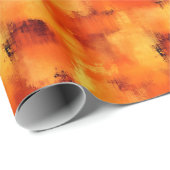 Oranje & Geel Abstract Schilderij Cadeaupapier (Rol Hoek)