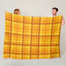 ORANJE GEEL AUTUMN-PLAATS VOOR PLAATS FLEECE DEKEN