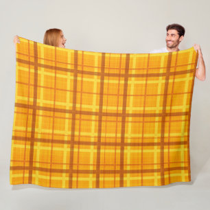 ORANJE GEEL AUTUMN-PLAATS VOOR PLAATS FLEECE DEKEN