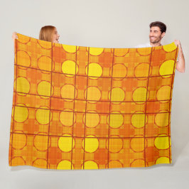 ORANJE GEEL AUTUMN-PLAATS VOOR PLAATS FLEECE DEKEN