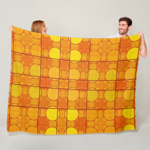 ORANJE GEEL AUTUMN-PLAATS VOOR PLAATS FLEECE DEKEN