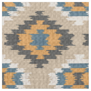Oranje Geel Blauwgroen Blauw Taupe Bruin Eetnisch  Stof