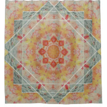 Oranje Geel Blauwgroen Zuidwest-vlam — Showgordijn