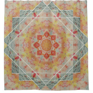 Oranje Geel Blauwgroen Zuidwest-vlam — Showgordijn Douchegordijn