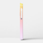 Oranje Geel Bling Sparkle Glitter Monogram Case-Mate iPhone Case (Achterkant / Links)