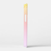 Oranje Geel Bling Sparkle Glitter Monogram Case-Mate iPhone Case (Achterkant / Rechts)