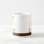 Oranje Geel Bruin Beste Papa Oog Muziek Guitar Koffiemok (Center)