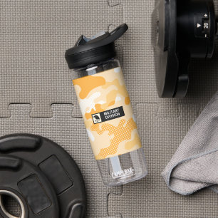 Oranje Geel Camouflagepatroon Waterfles