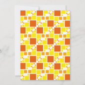 Oranje Geel Digitaal Lijst Hoekfoto Verjaardag Kaart (Achterkant)