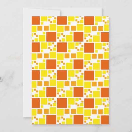 Oranje Geel Digitaal Lijst Hoekfoto Verjaardag Kaart (Achterkant)