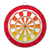 oranje, geel en rood dartboard met zonsopgang dartbord (Voorkant)