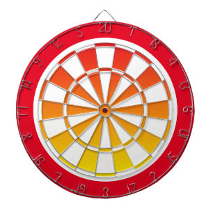 oranje, geel en rood dartboard met zonsopgang dartbord