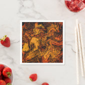 Oranje, geel en zwart Abstract Servet (Insitu)