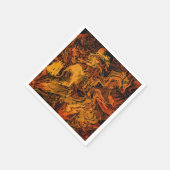 Oranje, geel en zwart Abstract Servet (Hoek)