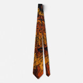 Oranje, geel en zwart Abstract Stropdas (Voorkant)