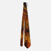 Oranje, geel en zwart Abstract Stropdas (Achterkant)