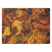 Oranje, geel en zwart Abstract Tafelkleed (Voorkant (Horizontaal))