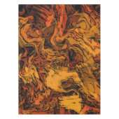 Oranje, geel en zwart Abstract Tafelkleed (Voorkant)