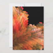 Oranje geel fractal Art Notecard blanco binnenin Bedankkaart (Voorkant)