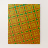 Oranje-geel geometrisch abstract legpuzzel (Verticaal)