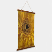 Oranje Geel Gerbera Bloem Kleur Fotografie Hangend Wandkleed (Gebogen)