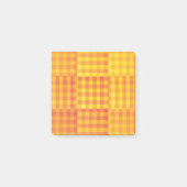 Oranje Geel Geruit Patchwork Patroon Post-it® Notes (Voorkant)