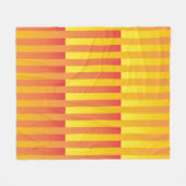 Oranje geel gestreept patroon fleece deken (Voorkant (Horizontaal))