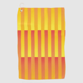 Oranje geel gestreept patroon golfhanddoek