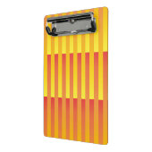 Oranje geel gestreept patroon mini klembord (Angled2)