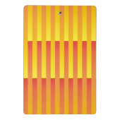 Oranje geel gestreept patroon mini klembord (Achterkant)