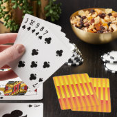 Oranje geel gestreept patroon pokerkaarten (Insitu)