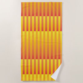 Oranje geel gestreept patroon strandlaken