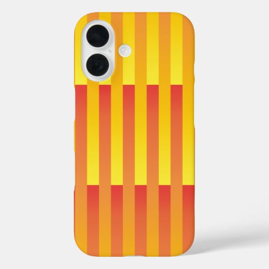 Oranje Geel Gestreepte Patroon Case-Mate iPhone Case (Achterkant)