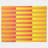 Oranje Geel Gestreepte Patroon Fleece Deken (Voorkant (Horizontaal))