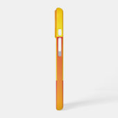 Oranje Geel Gestreepte Patroon iPhone 16 Hoesje (Linkerkant)