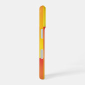 Oranje Geel Gestreepte Patroon iPhone 16 Hoesje (Rechterkant)