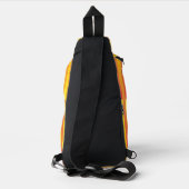 Oranje Geel Gestreepte Patroon Sling Bag (Achterkant)