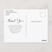 Oranje geel grijs bloemboeket dank u briefkaart (Achterkant)