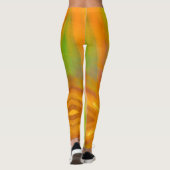 Oranje geel groen abstract licht streak cool plezi leggings (Achterkant)