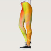 Oranje geel groen abstract licht streak cool plezi leggings (Links)