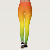 Oranje Geel Groen Modern Ombre Leggings (Achterkant)