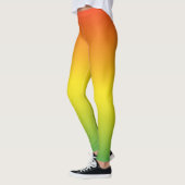 Oranje Geel Groen Modern Ombre Leggings (Links)