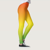 Oranje Geel Groen Modern Ombre Leggings (Rechts)